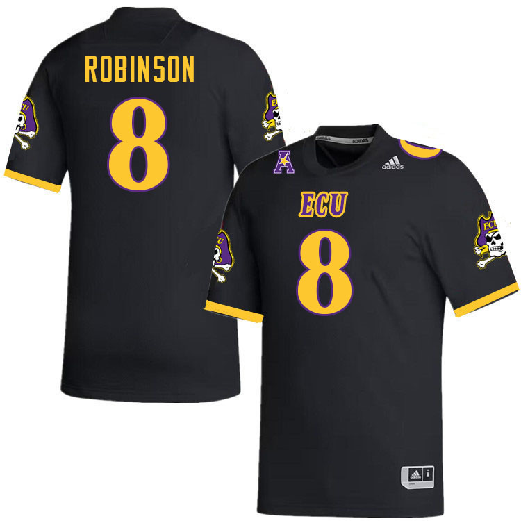 #8 Jasiyah Robinson East Carolina Pirates College Football Jersey Stitched-Black #8 Jasiyah Robinson East Carolina Pirates College Football Jersey Stitched-Black